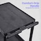 Luxor Utility Cart with Lipped Plastic Shelves, 400 lb Load Capacity, 3 Shelves, 24 in L, 32 in W TC211-B - alternate 3