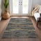 Homeroots 5' X 8' Graphite And Gray Abstract Washable Indoor Outdoor Area Rug 612504 - alternate 6