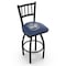 Holland Bar Stool Co 30" Blk Wrinkle Georgetown Swivel Bar Stool, Jailhouse Back L01830Grgtwn - alternate 1