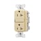 Eaton Wiring Devices Eaton Tamper and Weather-Resistant GFCI Receptacle, 125 V, 20 A, NEMA: NEMA 5-20R, Back, Side Wiring TWRGF20V - alternate 2