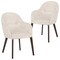 Leisuremod Elias Dining Chair Upholstered in Leather Velvet and Powder Coated Iron Legs, 2PK EDC21BG-2 - alternate 1