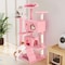 Simple Deluxe 54 Inches Cat Tree Tower Condo Furniture, Multi-Level Cat Tower Condo Activity Center for Indoor Ca 3A88CATTREE54INPNK - alternate 2