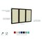 Ghent 3 Door Enclosed Fabric Bulletin Board, Walnut Wood Frame, 4'H x 6'W, Taupe PN34872F-96 - alternate 2