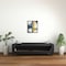 Homeroots 84" Black Faux Leather Sleeper Sofa And Toss Pillows With Brown Legs 607115 - alternate 4