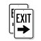 Signmission Parking Lot Sign Exit Sign Right Arrow, 18'' X 24'' 2 Signs, Heavy Gauge Aluminum, 2PK A-1824-2PACK-23421 - alternate 1
