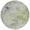 Homeroots 8' Linen Fern Green And Beige Round Abstract Washable Indoor Outdoor Area Rug 630797 - alternate 3