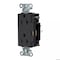 Hubbell Wiring Device-Kellems Straight Blade Receptacle, 5-20R, 20 A, 125V AC, 2 Pole, 3 Wire, Surface Mount, Grounded HBL2162STBK - alternate 1