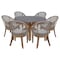 International Concepts Outdoor 7 Piece Teak Patio Furniture Set with a Table and 6 Chairs KODT-351RT-RBG-300-3 - alternate 1