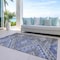 Homeroots 5' X 8' Pewter And Blue Southwestern Washable Indoor Outdoor Area Rug 603558 - alternate 3