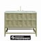 James Martin Vanities Emmeline 48 in. Single Vanity, Pebble Oak w/ 3 CM Victorian Silver Silestone Top D100-V48-PBO-FVSL - alternate 1