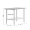 Flash Furniture Reese 30x48 Portable Work Table, Stainless Steel Top Shelf and Adjstbl Glvnzd Steel Undershelf NH-WT-3048-GG - alternate 4