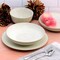 Gibson Elite 12 Piece Dreamweaver Round Earthenware Dinnerware Set in Matte White 135271.12 - alternate 2