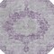 Homeroots 8' Purple Round Floral Medallion Washable Indoor Outdoor Area Rug 607922 - alternate 4