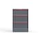 Strong Hold 3 drawer cabinet - (1x 11ft, 2x 12ft) - Red accents - Keyed Alike S3044-PPAAS-0301DS - alternate 1