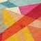 Homeroots 8' Ivory Orange And Burgundy Round Geometric Washable Indoor Outdoor Area Rug 616696 - alternate 3