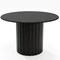 Homeroots 46" Black Solid Wood Pedestal Base Round Top Dining Table 721073 - alternate 1