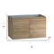 Homeroots 32" Oak Wood Freestanding Bathroom Vanity With White Sink And Two Drawers 627423 - alternate 2