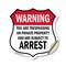 Signmission No Trespassing Shield Sign Warning You A, 18 Inch X 18 Inch, Vinyl Decal SHI-D-18-423 - alternate 1