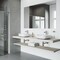 Vigo Peony Modern White Matte Stone 20 in. L x 15 in. W x 5 in. H Vessel Bathroom Sink VG04012 - alternate 4