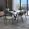 Leisuremod Ervilla Dining Armchair in Black Steel Frame with Black Wicker Back and Beige Seat ECBL-20BL-BG - alternate 3