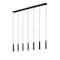 Z-Lite Stari 7-Light Linear Chandelier, 4.75 in W, Matte Black 1956P-7L-MB - alternate 5