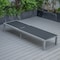 Leisuremod Marlin Patio Chaise Lounge Chair with Grey Aluminum Frame, Black MLGR-77BL - alternate 3