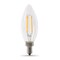 Feit Electric LED Bulb, Decorative, B10 Lamp, 60 W Equivalent, E12 Lamp Base, Dimmable, Clear, 6PK CTC60/950CA/FIL/6 - alternate 1