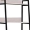 Homeroots 67" Natural and Black Metal Five Tier Ladder Bookcase 486298 - alternate 3