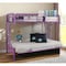 Homeroots 78" X 41" X 65" Twin Over Full Purple Metal Tube Futon Bunk Bed 286587 - alternate 3