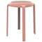 Leisuremod Tresse Stackable Plastic Round Dining Stool with Wicker Seat, Pink TSR13PK - alternate 1