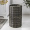 Happimess Cecil Modern 4.13-Gallon Faux Wicker Cylinder Waste Basket, Dark Bronze/Gold HPM1100C - alternate 1