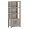 Martha Stewart Hutton Four Tier Shaker Style Bookcase with Storage Cabinet in Gray Washed Wood with Oil Rubbed Bronze Hardware ZG-053-GY-BK-MS - alternate 5