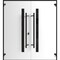 Vdomdoors Front Exterior Prehung Aluminum Double Doors Ronex0162 Red Oak Mirrored Clear Glass Entry Metal RONEX0162DEXD-RED-W72xH80-RH-O - alternate 1