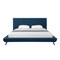 Homeroots Denim Blue Solid Wood King Upholstered Linen Bed 544841 - alternate 3
