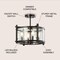 Jonathan Y Hampdon 15" Iron/Glass Modern Drum LED Flush Mount, Oil Rubbed Bronze JYL6700A - alternate 4