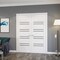 Sartodoors Interior Double Doors 64 x 80 inches, BASIC 4901 White with Black Glass, Wood Interior Solid Panel BASIC4901DD-WS-64 - alternate 2