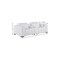 Homeroots 110" White Top Grain Leather Reclining Metal USB Sofa 720304 - alternate 4