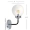 Jonathan Y Caleb 6" 1-Light Contemporary Transitional Iron/Glass LED Vanity Light, Chrome/Black JYL9056A - alternate 5