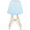 Leisuremod Cresco Plastic Dining Side Chair with Gold Base, Transparent Blue CR19TBUG - alternate 4