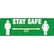 Signmission Stay Safe 6 Feet Non-Slip Floor Graphic, 18in Vinyl Decal, 16" x 16", FD-2-R-16-99978 FD-2-R-16-99978 - alternate 1