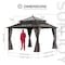 Sunjoy 12X12 Kingston PC Top Rectangular Gazebo Brown A10204384200 - alternate 5
