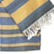 Homeroots Denim Blue and Yellow Striped Turkish Towel Beach Blanket 401821 - alternate 5