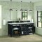 James Martin Vanities Lorelai 72in Double Vanity, Black Onyx w/ 3 CM Victorian Silver Silestone Top 424-V72-BKO-FVSL - alternate 3