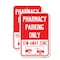 Signmission Pharmacy Parking Only Tow Away Zone With Car Tow Graph, 12'' X 18'', Heavy Gauge Aluminum, 2PK A-1218-2PACK-23306 - alternate 1