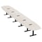 Skutchi Designs Arc Boat Conference Table With Power, 48 in W, 264 in L HAR-ABOT-48X264-T.BK-K458-EBLK - alternate 1