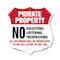Signmission Private Property Shield Label Set No Sol, 12 Inch X 12 Inch, Aluminum Metal Sign SHI-A-12-439 - alternate 1