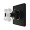Kingston Brass Single-Handle Six-Way Diverter Valve with Square Trim Kit, Matte Black KS4040PX - alternate 1