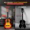 Pyle Beginner Acoustic Guitar Kit, 3/4 Junior Size All Wood Instrument with Full Accessory Kit, Picks PGACLS82BB - alternate 3