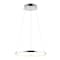 Jonathan Y Brice 15.75" Modern Contemporary Metal Round Integrated LED Pendant, Chrome JYL7202C - alternate 1