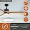 Vaxcel Ruston, 60 in, Black Indoor/Outdoor Ceiling Fan, Hickory Blades, LED, Remote, DC F0140 - alternate 4